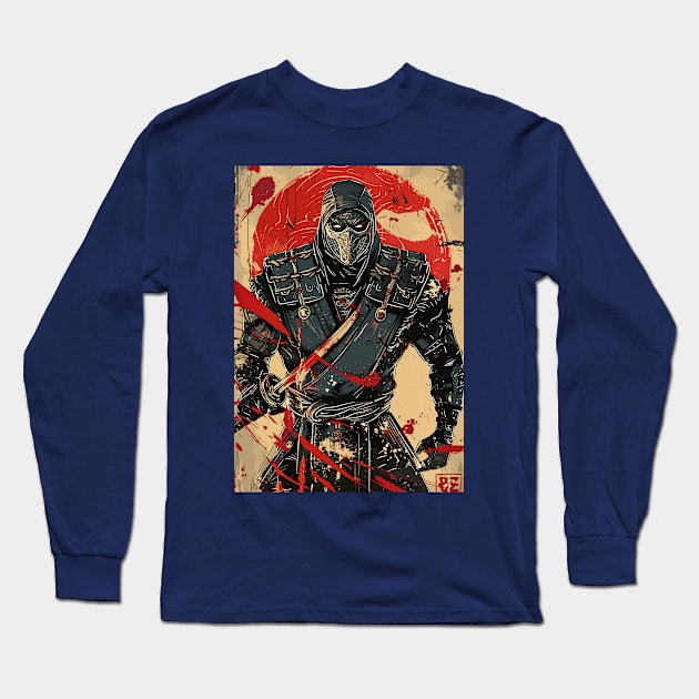 Noob Saibot Mortal Kombat Long Sleeve T-Shirt by universepod